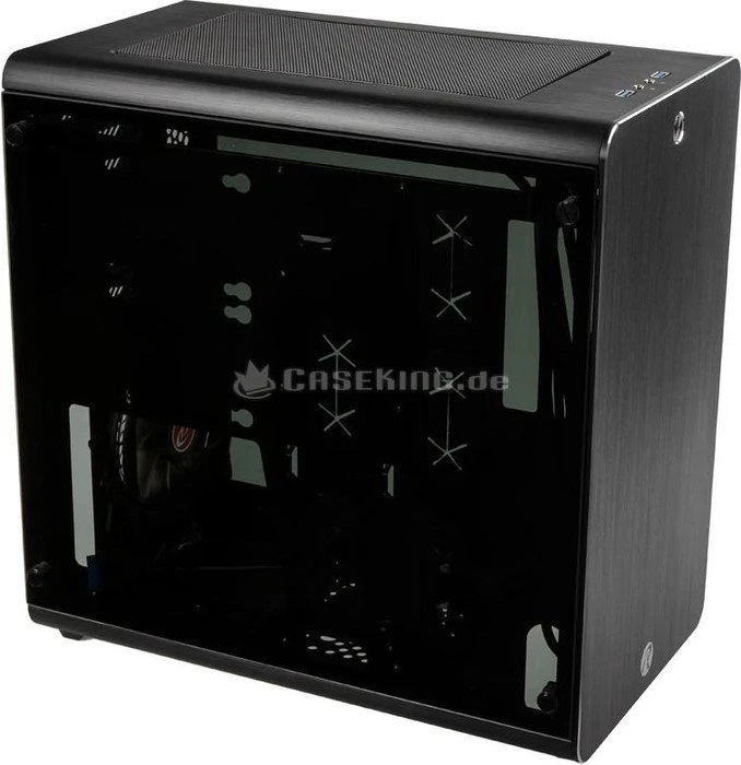 Raijintek Thetis, schwarz, Glasfenster