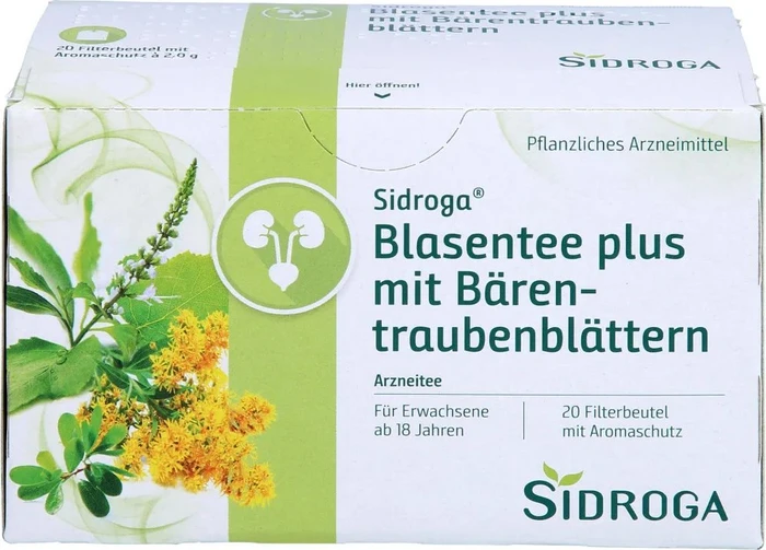 Sidroga Blasentee plus mit Bärentraubenblättern Tee Beutel, 20 Stück