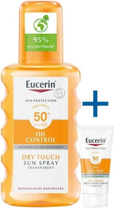 Eucerin Sun Oil Control Spray Transparent LSF 50+, 200 ml