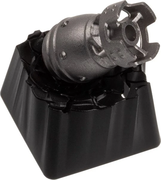 Zomoplus Aluminium Keycap Atombombe, Aluminium, rot/schwarz/silber, 1 Taste
