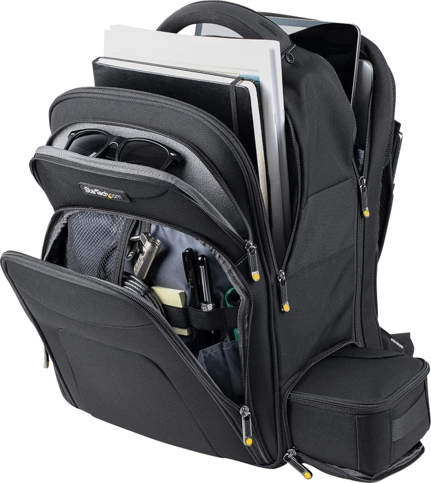 StarTech 15.6" Laptop Rucksack mit abnehmbarer Zubehörtasche, schwarz