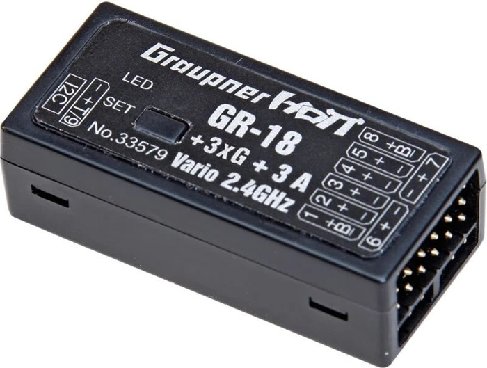Graupner GR-18 + 3xG + 3A + Vario HoTT Empfänger