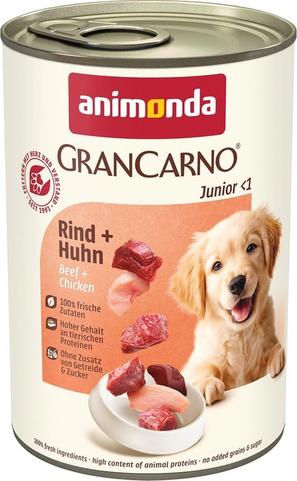animonda GranCarno Junior Rind und Huhn, 9.60kg (24x 400g)