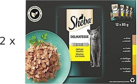 Sheba Delikatesse in Gelee, Geflügel Variation, 2.04kg (24x 85g)