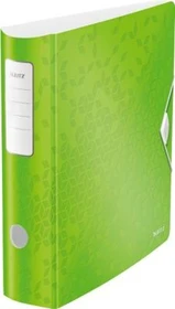 Leitz Qualitäts Ordner 2-Ring 180° Active WOW, 80mm, A4, grün metallic, 5er-Pack