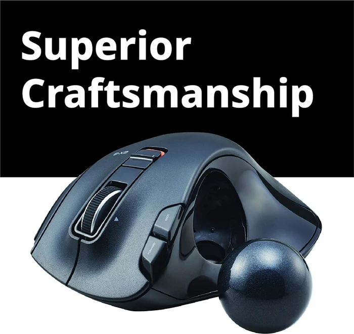 Elecom EX-G M-XT3DRBK Wireless Trackball schwarz, Rechtshänder