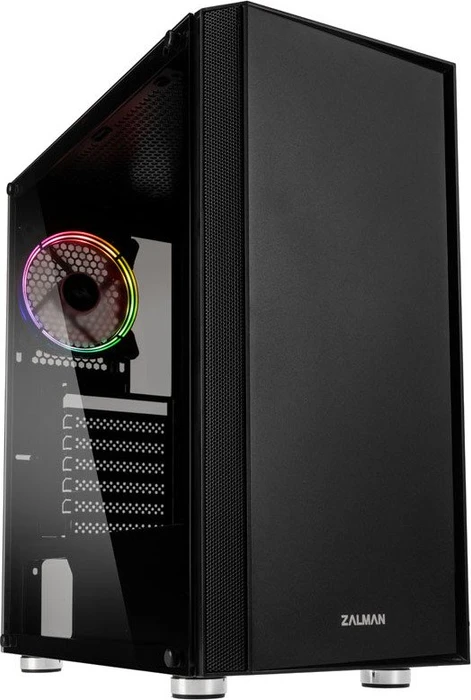 Zalman R2, schwarz, Glasfenster