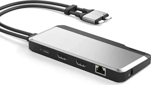 Alogic USB-C Super Dock - 10-in-1 with Dual Display 4K, 2x USB-C 3.0 [Stecker]