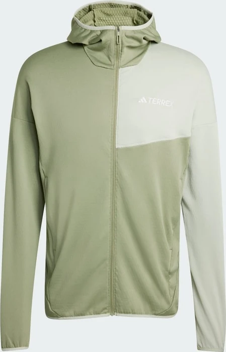 adidas Terrex Xperior Climawarm Light Fleece Hooded Jacke tent green/halo green (Herren)