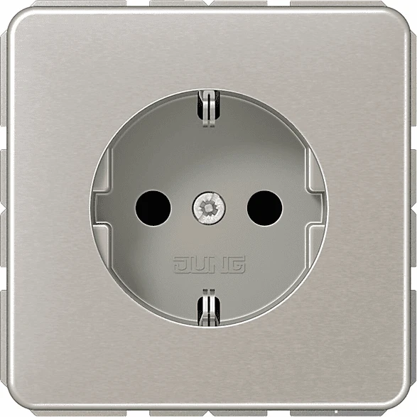 Jung Serie CD SCHUKO Steckdose Metall 16A 250V, platin