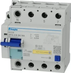 Doepke Fehlerstromschutzschalter DFS 4 063-4/0,03-B SK NA