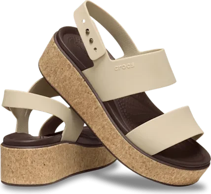 Crocs Brooklyn Cork Low Wedge chai (Damen)
