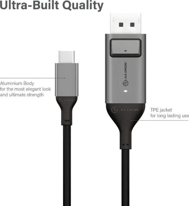 Alogic USB-C [Stecker] auf DisplayPort [Stecker] Adapterkabel, 1m