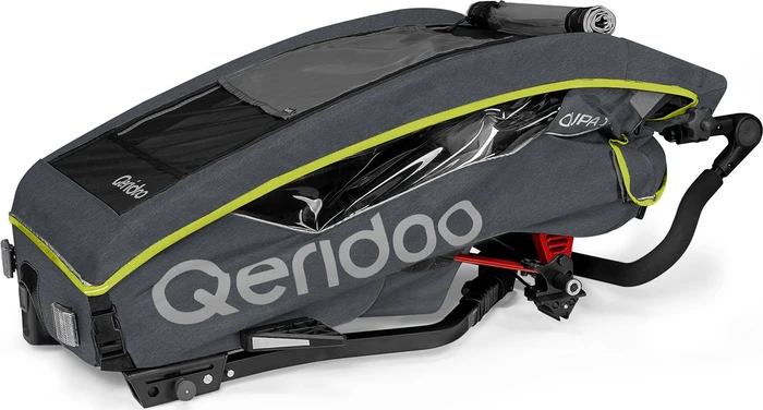 Qeridoo QUPA 1 Fahrradanhänger lime (Modell 2023)