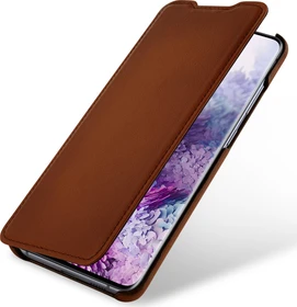 Stilgut Book Type Leather Case für Samsung Galaxy S20+ braun