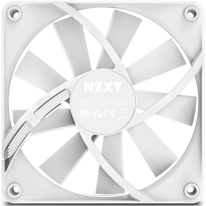 NZXT F Series F120Q (2022), Matte White, weiß, 120mm