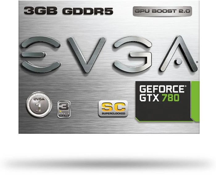EVGA GeForce GTX 780 Superclocked, 3GB GDDR5, 2x DVI, HDMI, DP