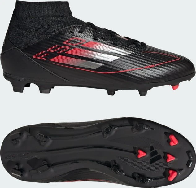 adidas F50 League Mid FG/MG core black/iron metallic/lucid red (Junior)