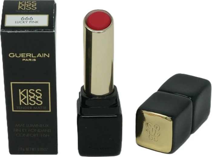 Guerlain KissKiss Tender Matte Lippenstift 666 lucky pink, 2.8g