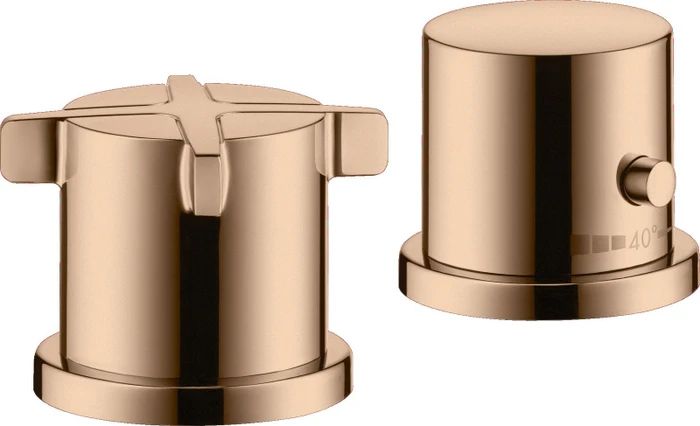 Hansgrohe Axor Citterio E 2-Loch Wannenarmatur mit Thermostat polished red gold