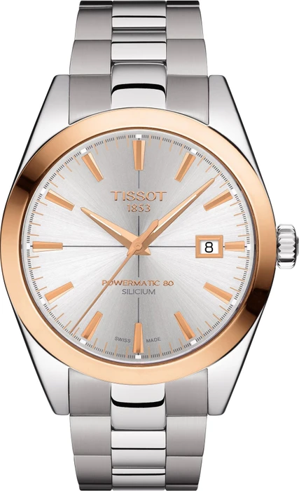 Tissot Gentleman Powermatic 80 Silicium Solid 18K Gold Bezel T927.407.41.031.00