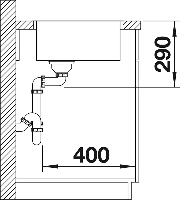 Blanco Andano 340-IF InFino Becken mittig edelstahl