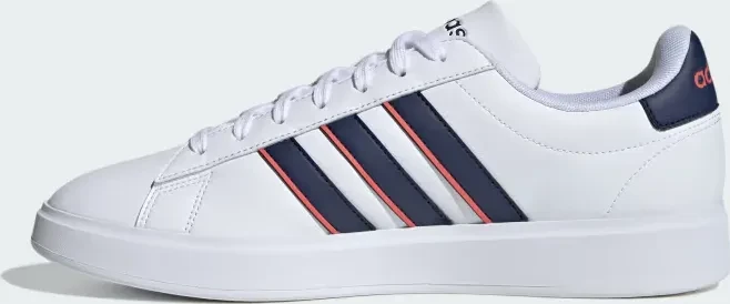 adidas Grand Court 2.0 cloud white/dark blue/preloved scarlet