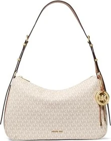 Michael Kors Nolita Medium mit Signature-Logomuster Schultertasche vanilla/acorn