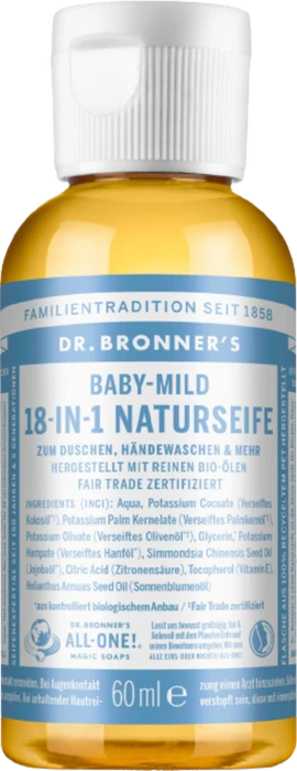 Dr. Bronner 18-in-1 Naturseife Baby-Mild, 60ml