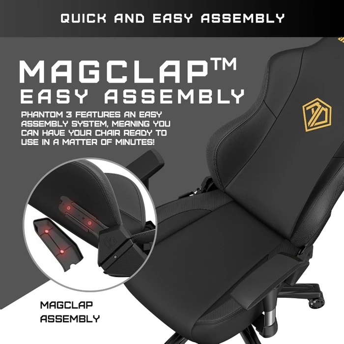 Anda Seat Phantom 3 Pro L Gamingstuhl, Stoff grau