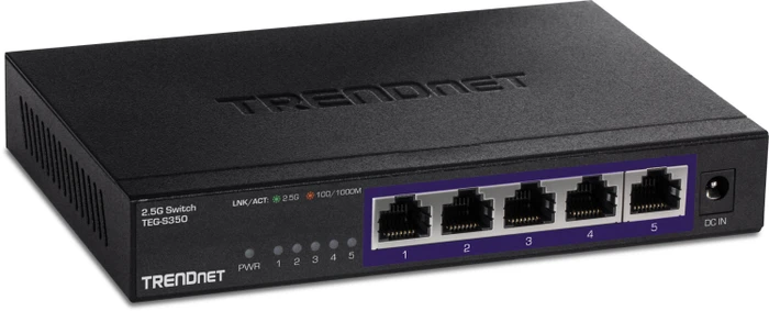 TRENDnet TEG-S Desktop 2.5G Switch, 5x RJ-45