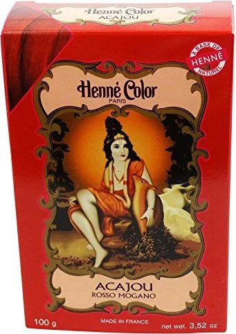 Henné Color Henna Powder Haarfarbe Mahogany Red, 100g