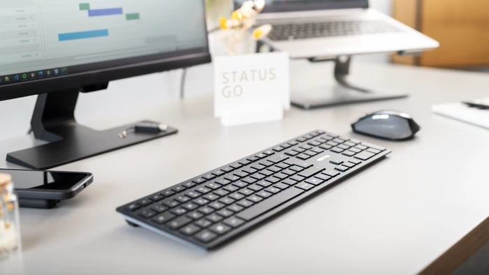 Cherry DW 9500 Slim schwarz/grau, USB/Bluetooth, BE