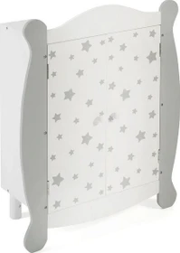 Bayer Chic 2000 Puppen Kleiderschrank Stars grau