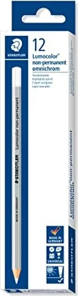 Staedtler Lumocolor omnichrom 108 Trockenmarker weiß, 12er-Pack