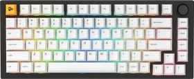 Glorious GMMK Pro Pre-built Gaming Keyboard, LEDs RGB, Glorious Fox linear, Black Slate/Artic White, US