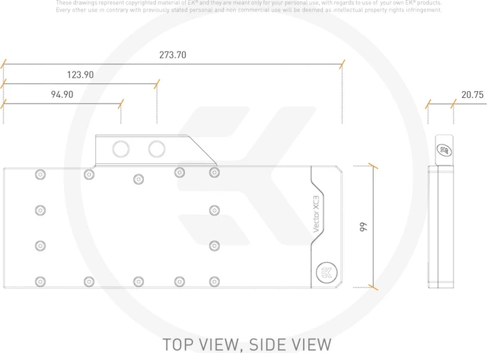 EK Water Blocks Quantum Line EK-Quantum Vector XC3 RTX 3080/3090 D-RGB, Nickel, Acryl