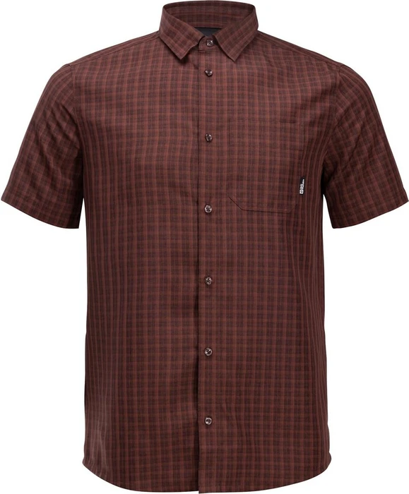Jack Wolfskin El Dorado Hemd kurzarm dark mahogany check (Herren)