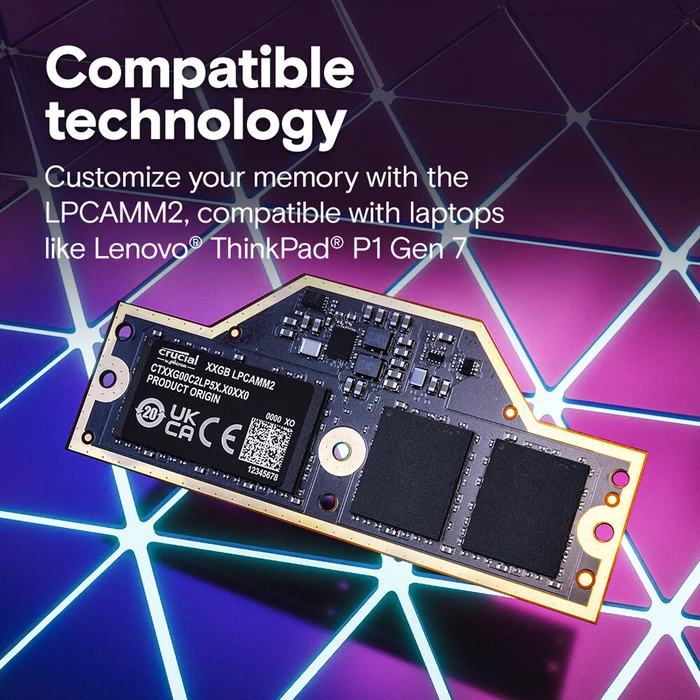 Crucial LPCAMM2 64GB, LPDDR5X-7500