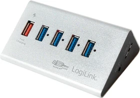 LogiLink Aluminium USB-Hub, 5x USB-A 3.0, USB 3.0 Micro-B [Buchse]