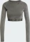 adidas Ribbed Crop Top Sweatshirt schwarz (Damen) Vorschaubild