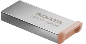 ADATA UR350 USB-A 64GB silber/braun, USB-A, USB 3.2 Gen 1×1