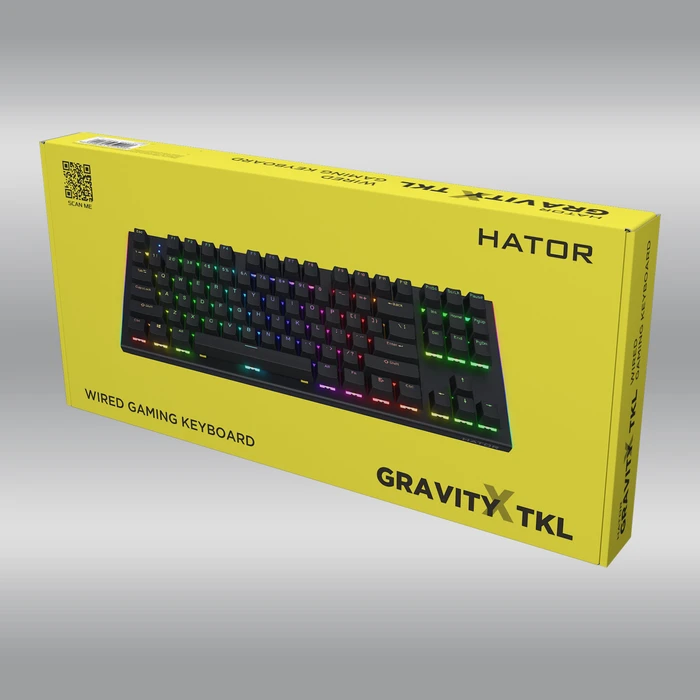 Hator Gravity X TKL Wired, LEDs RGB, Aurum Orange rev.2.0, USB, US