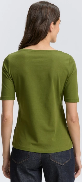Tom Tailor Print T-Shirt kurzarm deep ivy green (Damen)