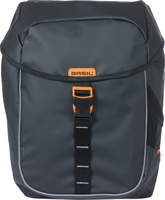 Basil Miles Tarpaulin Doppeltasche MIK Gepäcktasche schwarz/orange