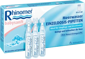 GlaxoSmithKline Rhinomer babysanft Meerwasser Einzeldosispipetten, 100ml (20x 5ml)