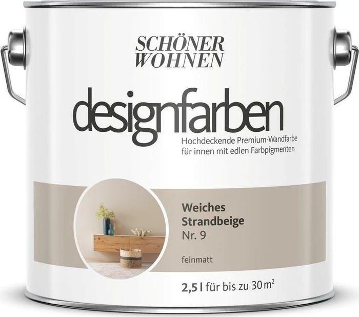 Schöner Wohnen Designfarben innen weiches strandbeige, 2.5l