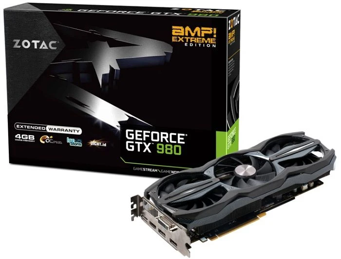 Zotac GeForce GTX 980 AMP! Extreme, 4GB GDDR5, DVI, HDMI, 3x DP