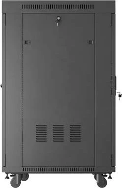 Lanberg 19" Rackschrank 24HE, LCD, freistehend, Flat Pack, V2, Gitternetztür, IP20, RAL 9004, 800mm tief