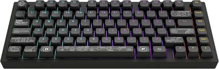 Dark Project ALU81A Terra Nova Wireless Gaming Keyboard, schwarz, LEDs RGB, g3ms Moonstone, USB/Bluetooth, US